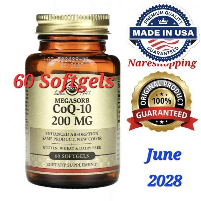 Solgar, Megasorb CoQ-10, 200 mg, 30, 60 Softgels Kaneka Q10