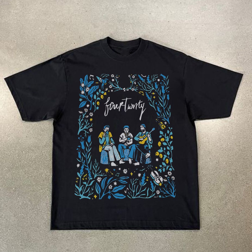 KAOS BAND INDIE LOKAL FOURTWNTY DESAIN KUALITAS BAHAN PREMIUM KATUN COMBED - 105