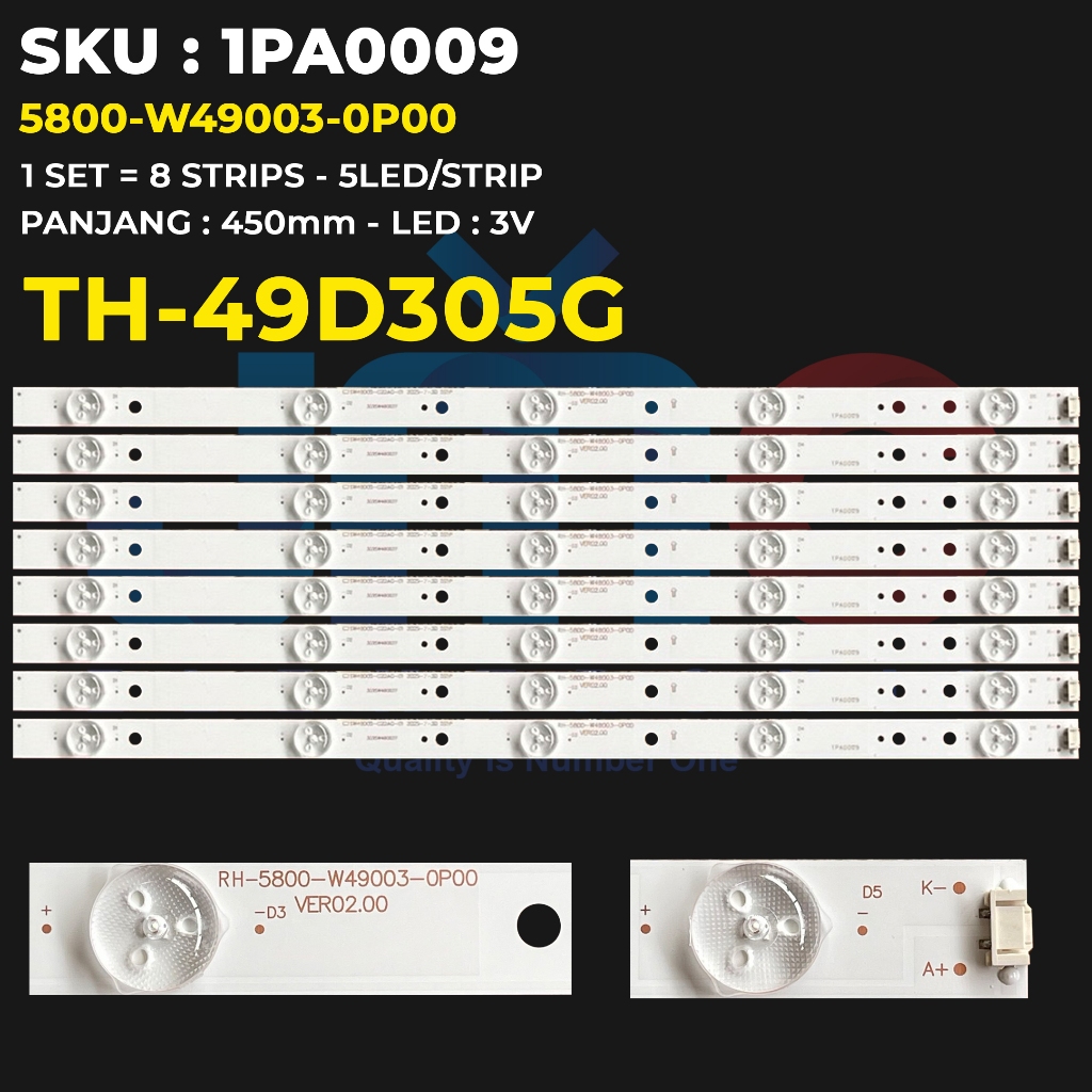 Backlight TV Panasonic 49 Inch TH-49D305G 5800-W49003-0P00