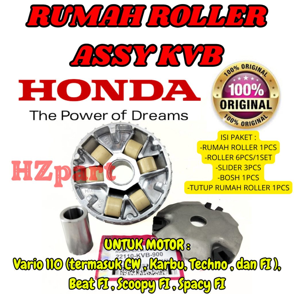 RUMAH ROLLER HONDA KVB ASLI ORIGINAL AHM 100% PRESISI VARIO BEAT FI SPACY FI SCOOPY FI ORIGINAL ASLI