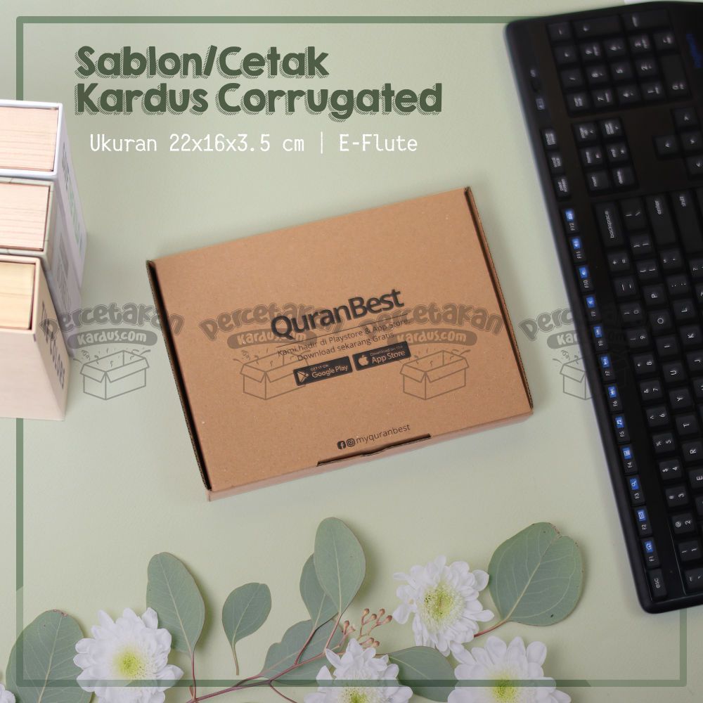

SABLON /CETAK KARDUS CORRUGATED 22X16X3.5 CM | DIE CUT | KOTAK KARTON | BOX PACKING SOUVENIR PIZZA