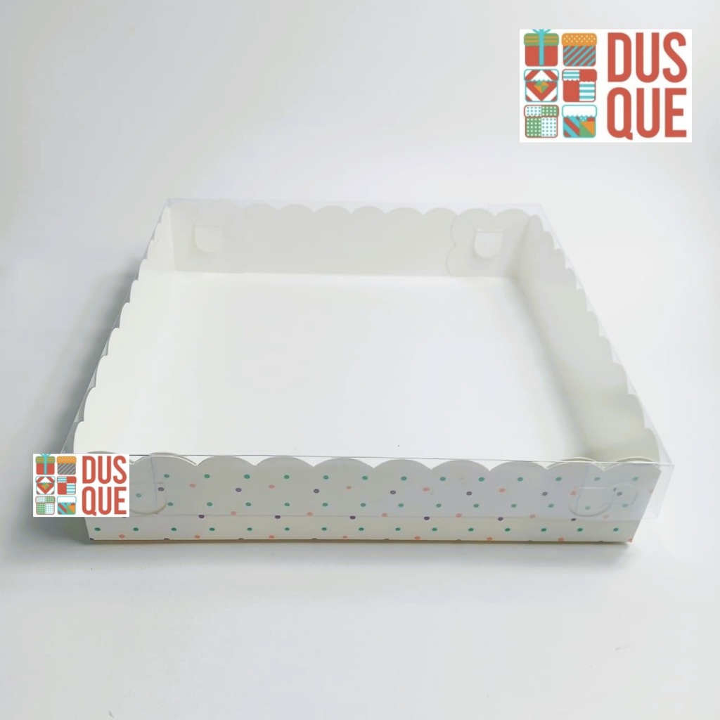 

Dus Kotak Kue Ivory Laminasi Polka Warna Warni 25x25x5 Box Ivory Polka Warna Premium 25 x 25 x 5 Tutup Mika Full (10 Pcs)