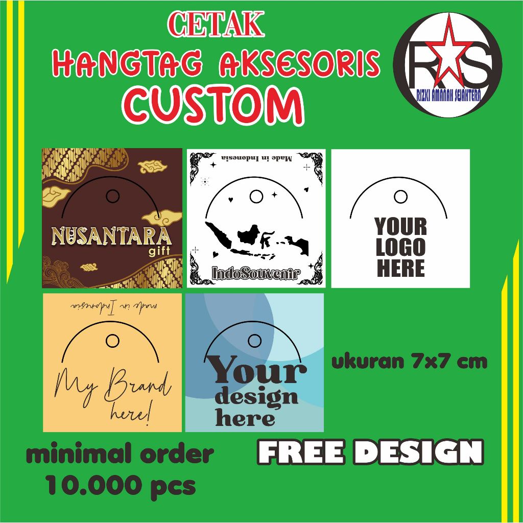 

Hangtag/Label Custom Merk Brand Sendiri Free Design Murah Berkualitas