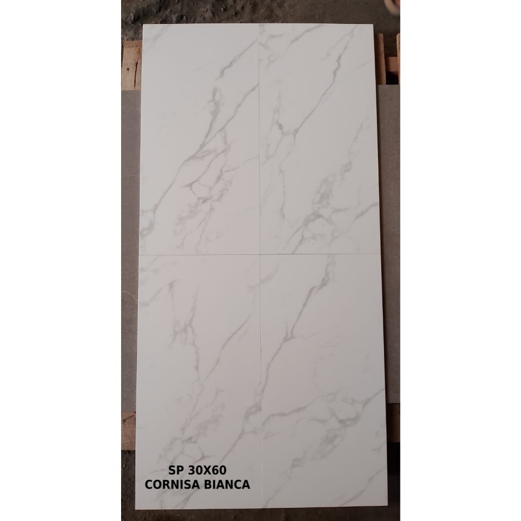 KERAMIK DINDING 30X60 SUN POWER CORNISA BIANCA KW A KERAMIK DINDING 30X60 MOTIF CARARRA KERAMIK 30X6