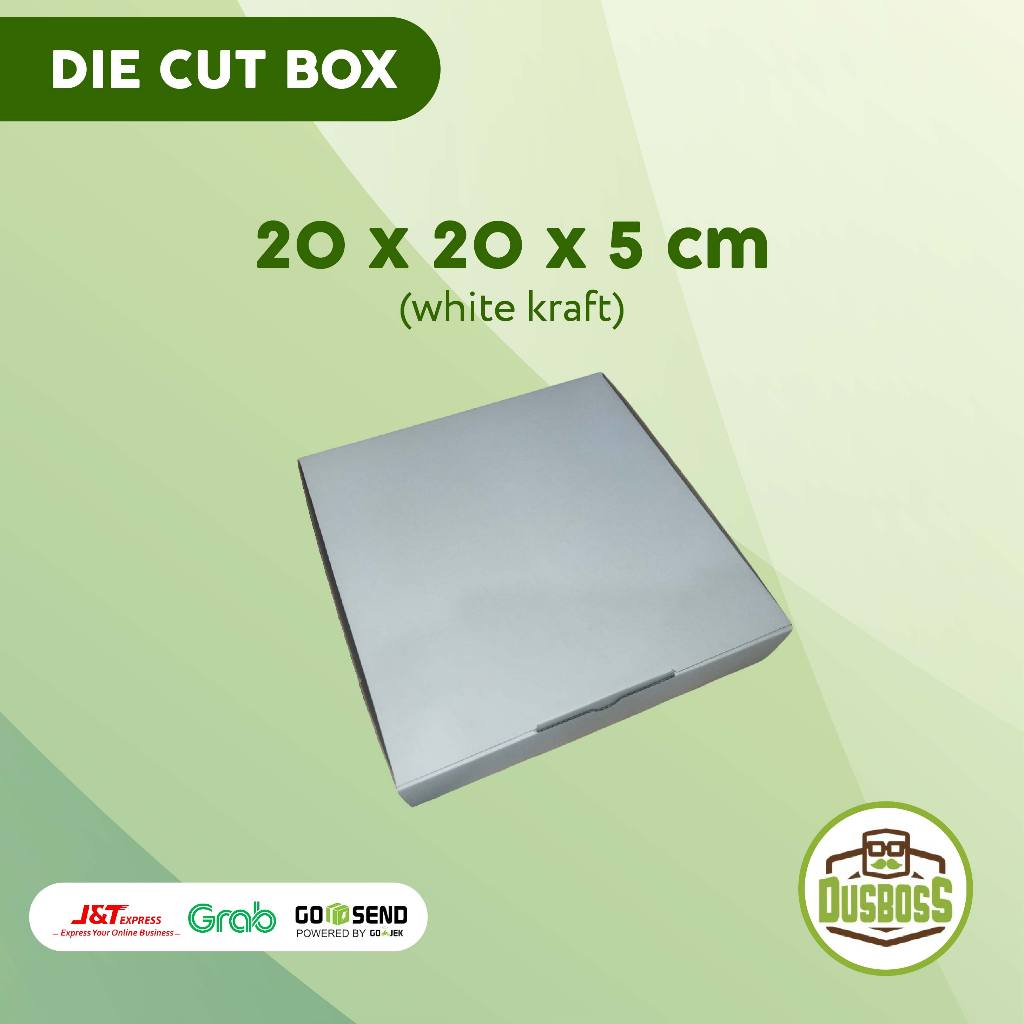 

kardus WHITE KRAFT 20 x 20 x 5 cm --Diecut dan easy usage—