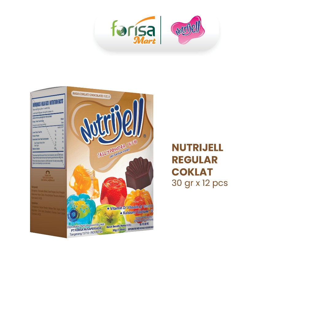

Nutrijell Reguler Coklat 30 gr 12 pcs