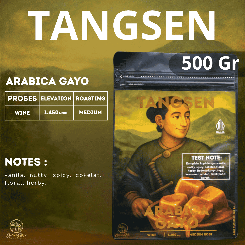 

Kopi Arabica Gayo (Tangsen) by Ciptoning Kopi - 500 Gr