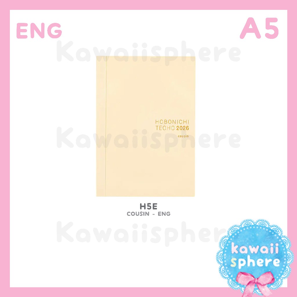 

Hobonichi 2026 A5 Cousin English Version | Hobonichi Techo Cousin 2026 1-Year English | PO Planner Jepang