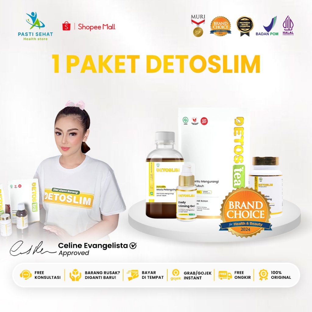 Detoslim Paket Lengkap Madu Teh Dan Kapsul Membantu Turunkan Berat Badan Dengan Optimal