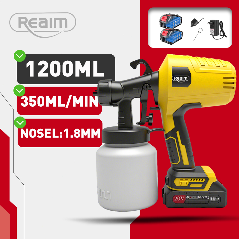 Reaim Spraygun Cat Semprot Baterai 1200ML Spray Gun Spraygun Cat Semprot Listrik