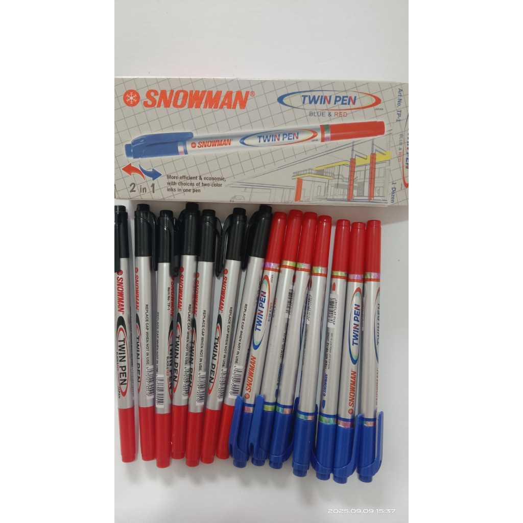 

spidol twin pen snowman dua sisi / snowman twin pen