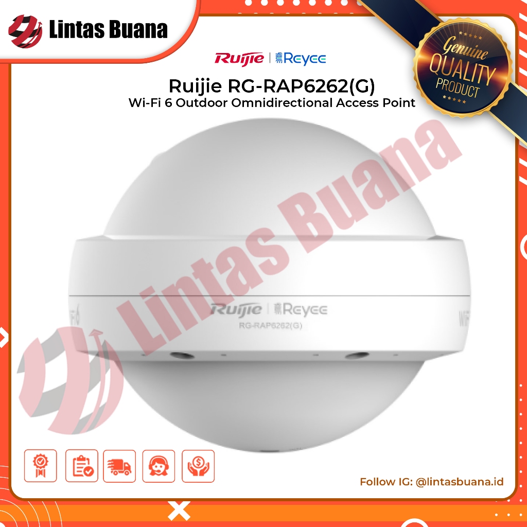 Access Point RG-RAP 6262 (G) reyee RG-RAP6262(G) Wi-Fi 6 AX1800 Outdoor Omni-directional