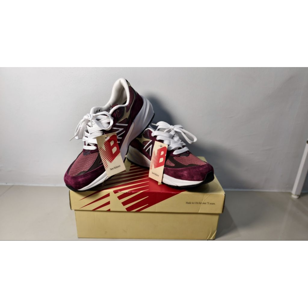 NEW BALANCE NB 990 V6 MADE IN USA MERAH MAROON BURGUNDY