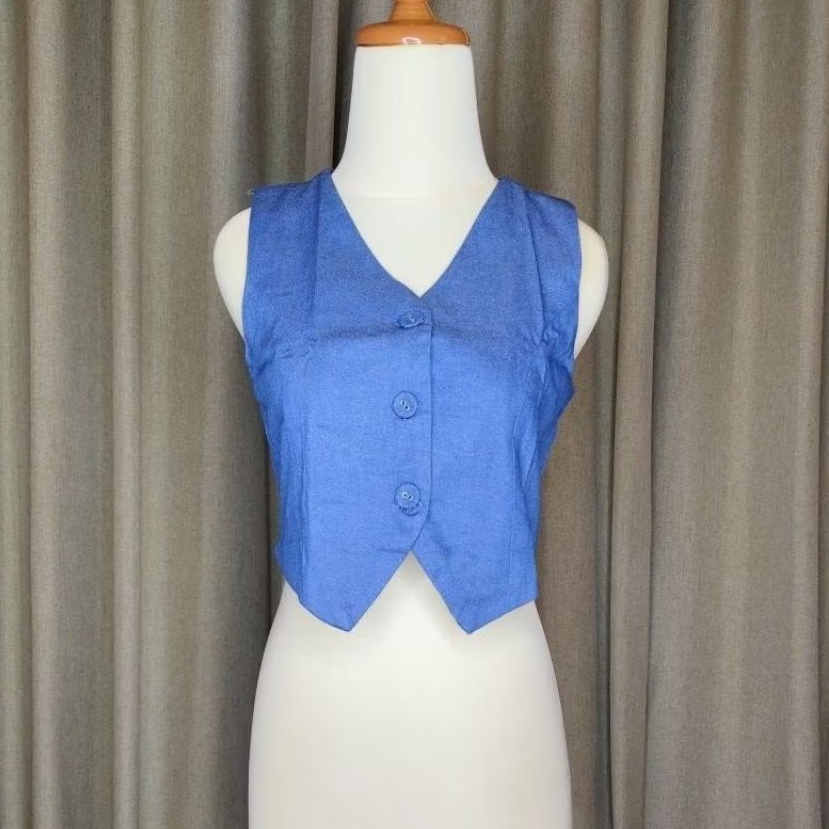 atasan jeans tanpa lengan (new)