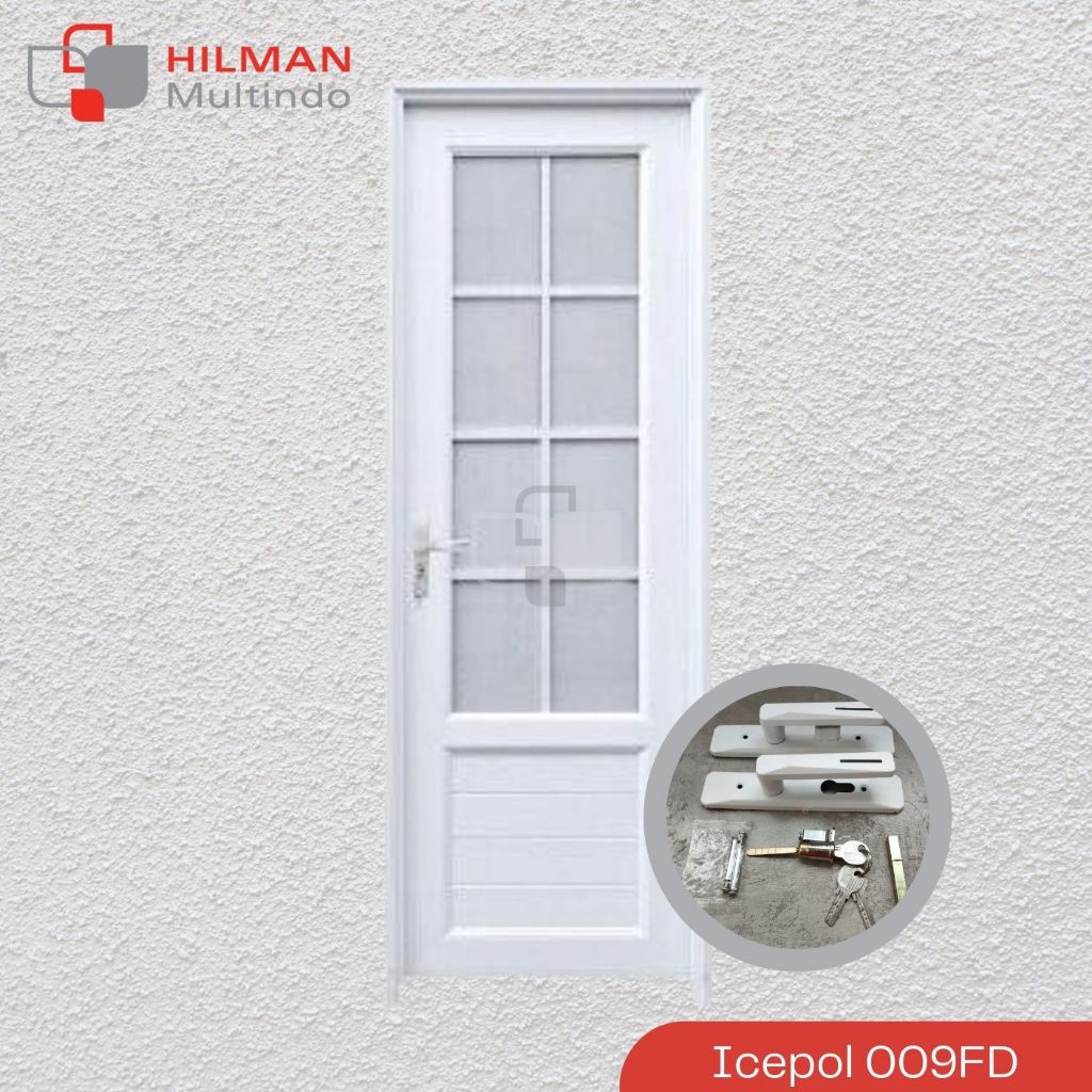 Pintu Icepol IC-009FD - Pintu UPVC 70 x 200 cm Putih