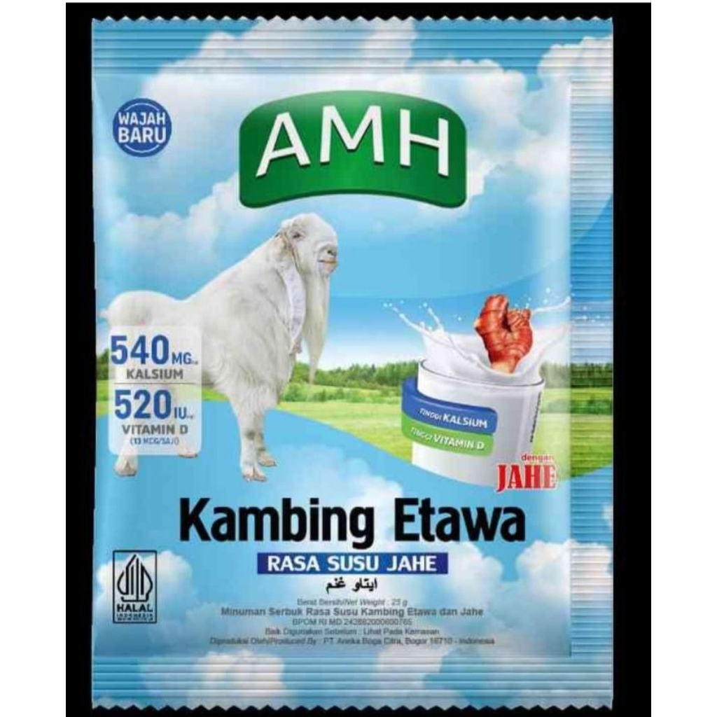 

AMH Susu kambing etawa Jahe 1 renceng isi 10 sachet