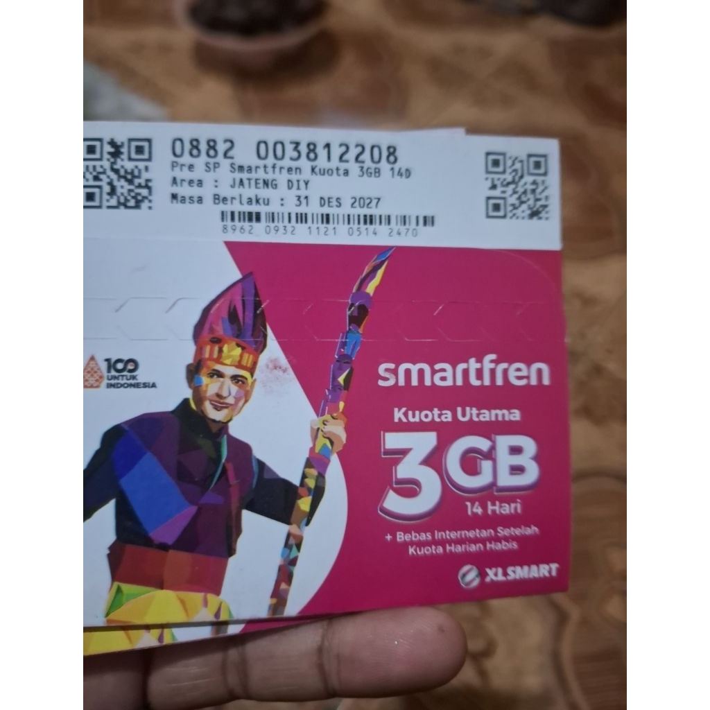 PERDANA SMARTFREN KUOTA 3+2GB YOUTUBE 30 Hari