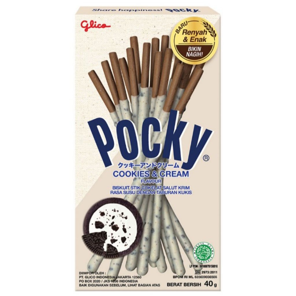 

Pocky Biskuit Stik Cookies & Cream 40 g