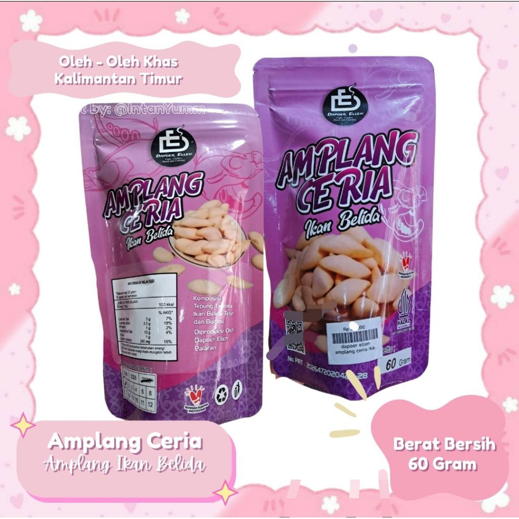 

Amplang Ceria Ikan Belida 60gr | Snack Amplang Belida Fish | Oleh-oleh Khas Kalimantan Timur