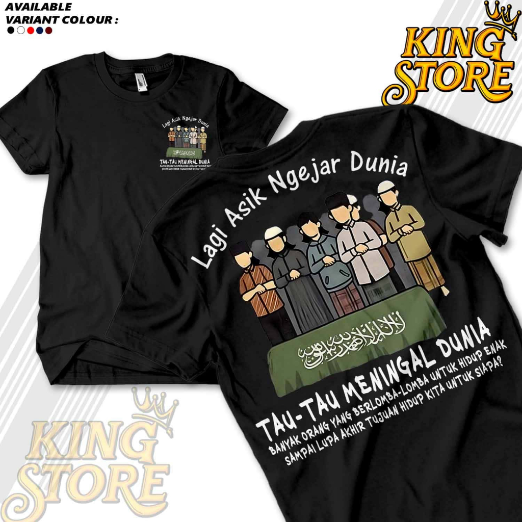 Kaos Lagi Asik Ngejar Dunia - Kaos Dakwah - Kaos Kata - Kaos Motivasi -T-Shirt Viral Pria Unisex COD