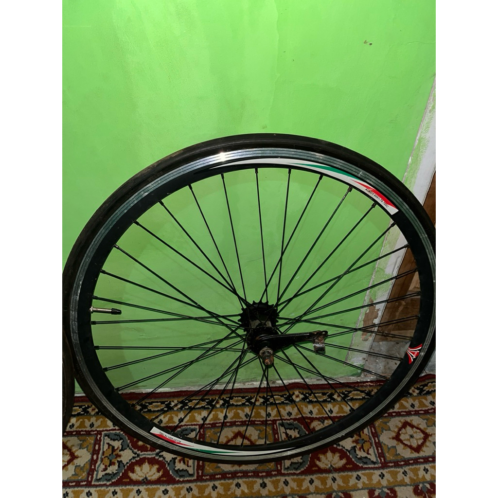 WHEELSET SEPEDA UKURAN 700C 700 UNITED TORPEDO FIXIE BALAP GRAVEL DEPAN / BELAKANG ALLOY RODA WHEEL 