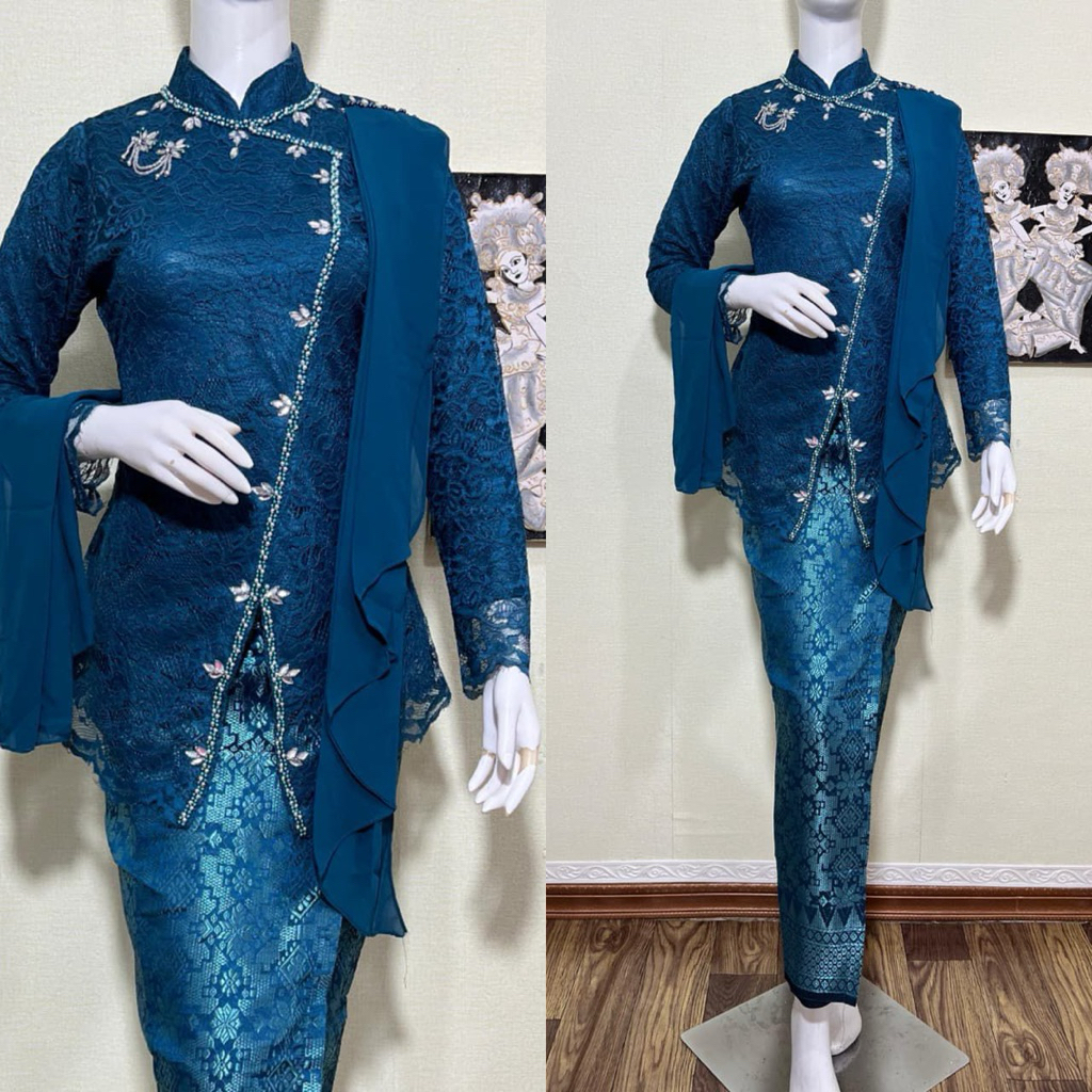 Kebaya Janggar Brokat / Kebaya Wisuda / Kebaya Kondangan / Kebaya Pesta / Kebaya Modern / Kebaya kek