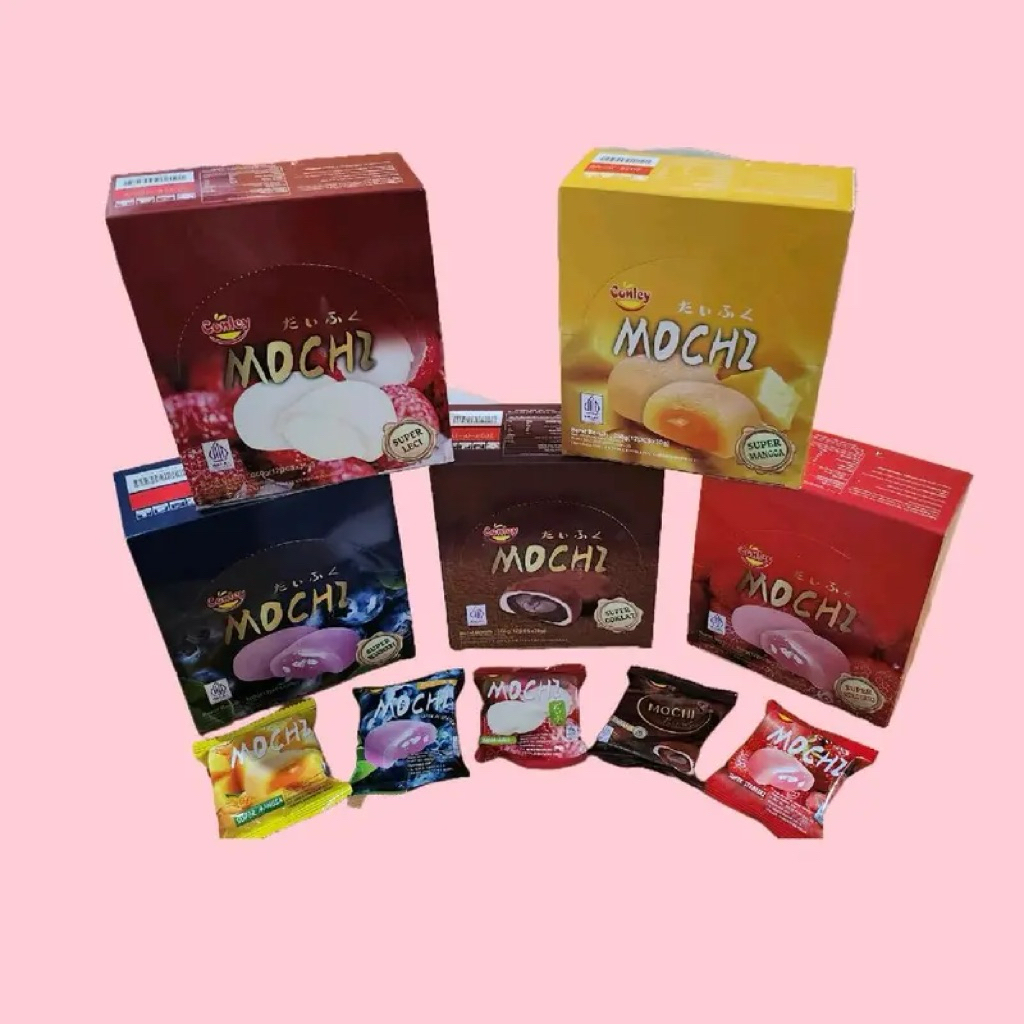 

CONLEY MOCHI SUPER ISI 12PCS | MOCHI MANGGA / STRAWBERRY / BLUEBERRY / COKLAT / LECI
