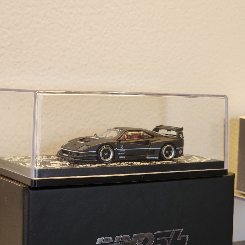Inno64 LBWK Ferrari F40 Black Matte Hong Kong Toy Car Salon 2024