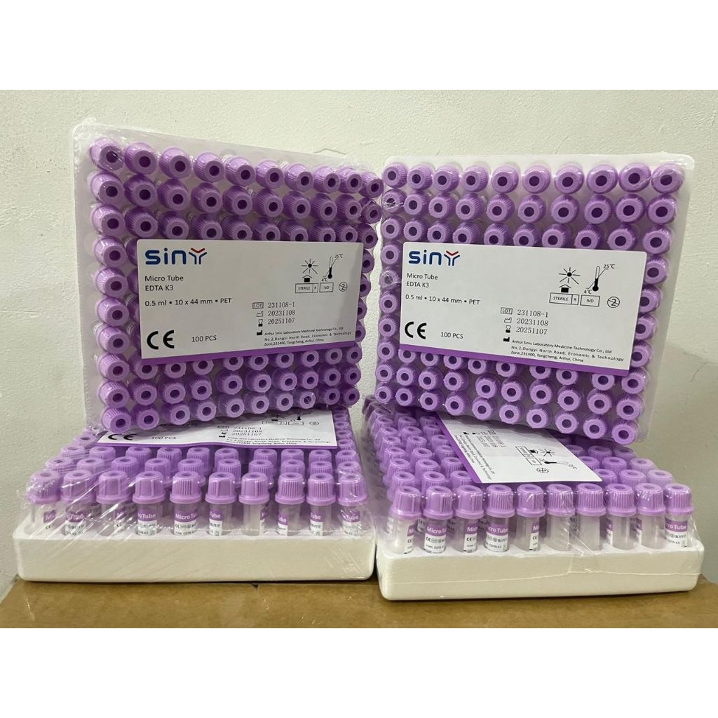 micro tube edta 0,5 ml  plastik merk siny 1 pack isi 100pcs