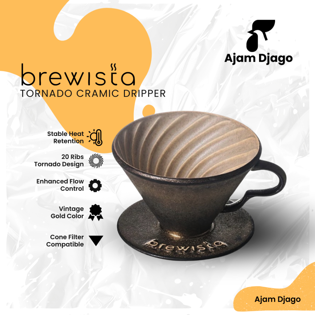 Brewista Artisan Tornado Ceramic Coffee Dripper V60 Manual Brew