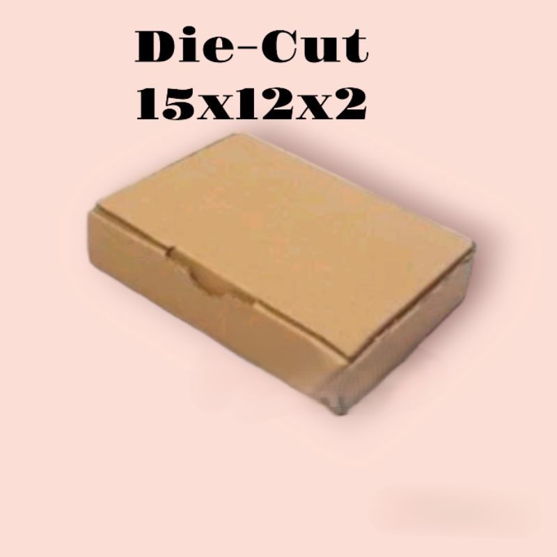Kardus box 15x12x2 cm kotak karton Die Cut E FLUTE/SINGLE WALL/PIZZA