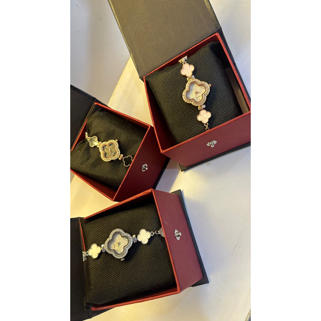 jam tangan wanita gelang serut teratai