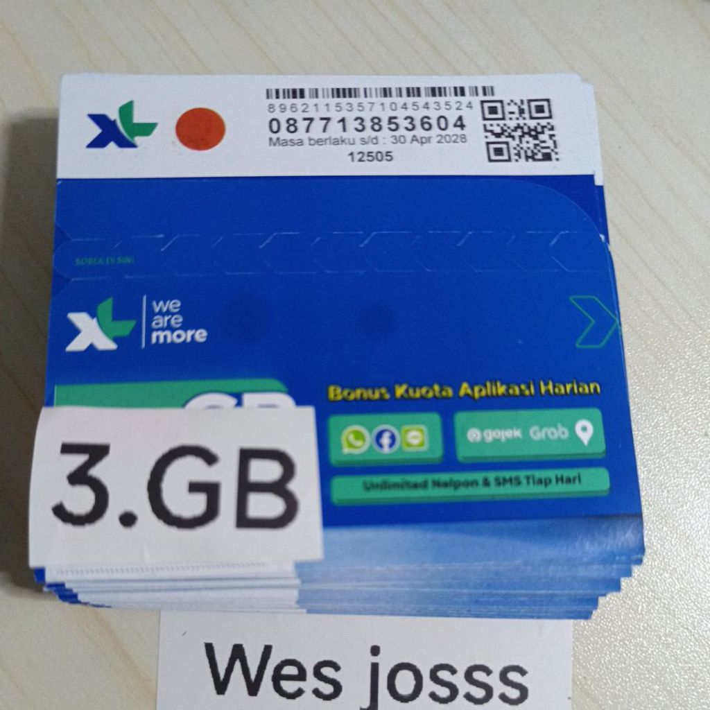 kartu perdana XL kuota 3gb