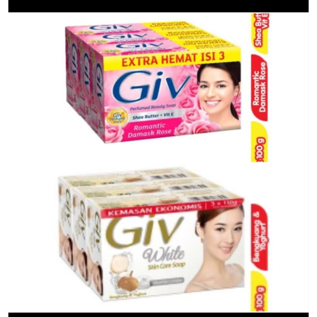 sabun mandi  giv batang 2 banded 6 pc kemasan besar 100 gr