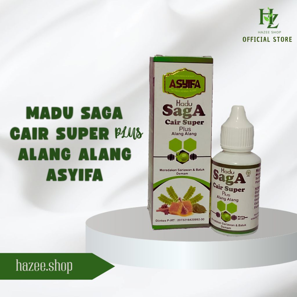 

Madu Saga Cair Super Plus Alang Alang Asyifa Original Untuk Anak dan Dewasa, Meredakan Sariawan & Batuk Demam 30ml