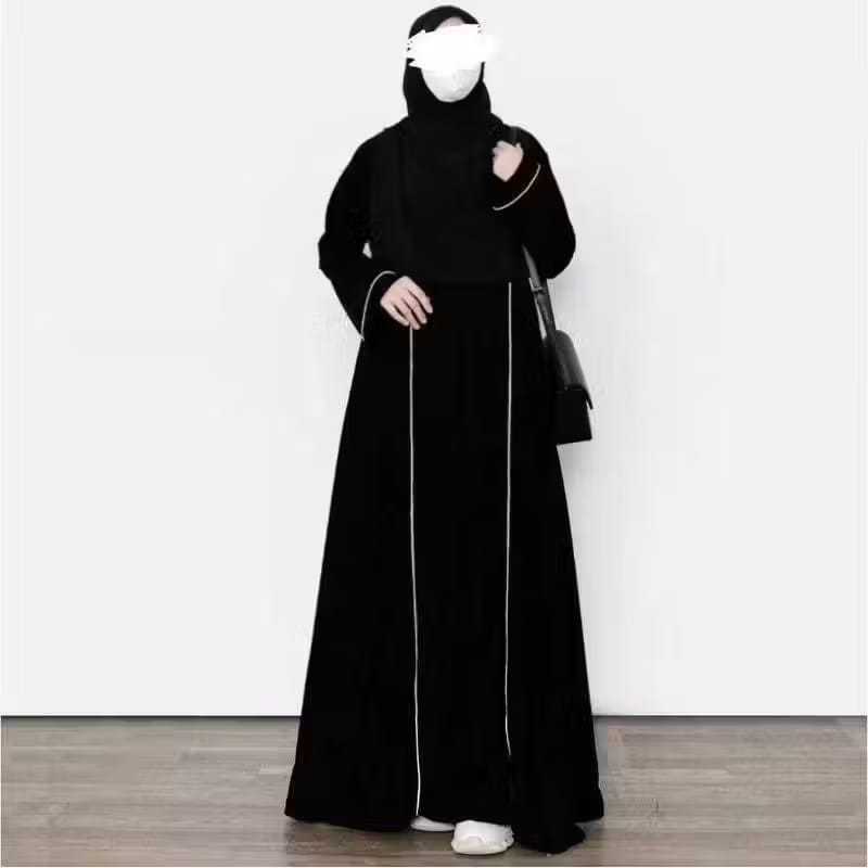 Shireen Abaya Gamis Wanita Terbaru/Abaya Wanita Simple Cantik/Abaya Hitam Kekinian/Abaya Jumbo/Gamis