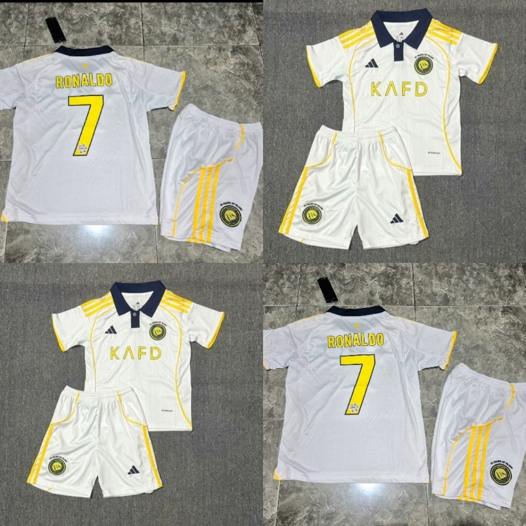 JERSEY BAJU BOLA ANAK AL NASSR 3RD KIDS 2025/2026 GRADE ORI RONALDO