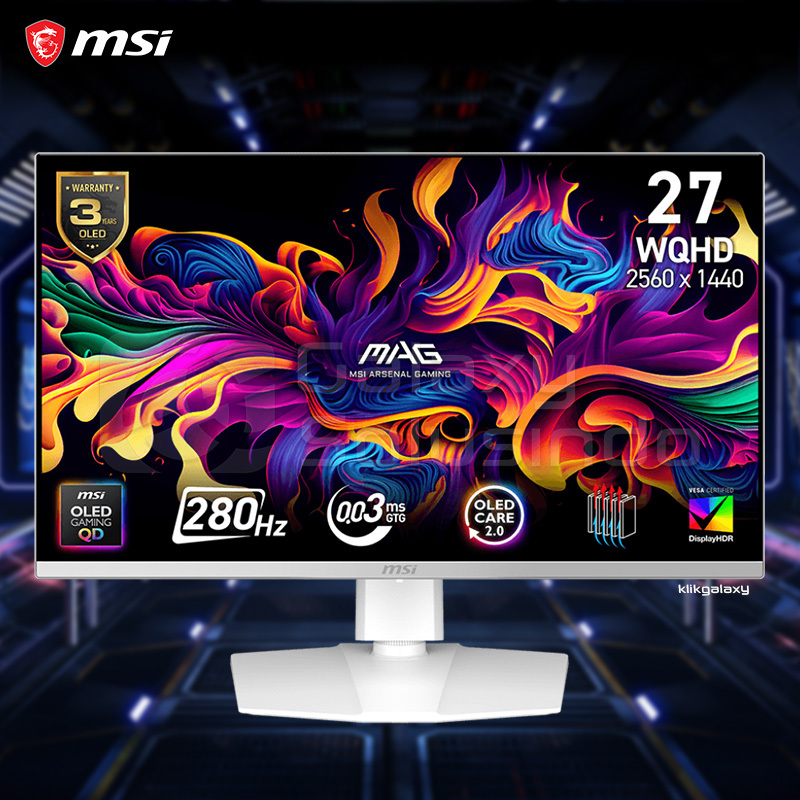 MSI MAG 272QPW QD-OLED X28 WHITE 27" 0.03ms WQHD 280Hz Gaming Monitor - GW