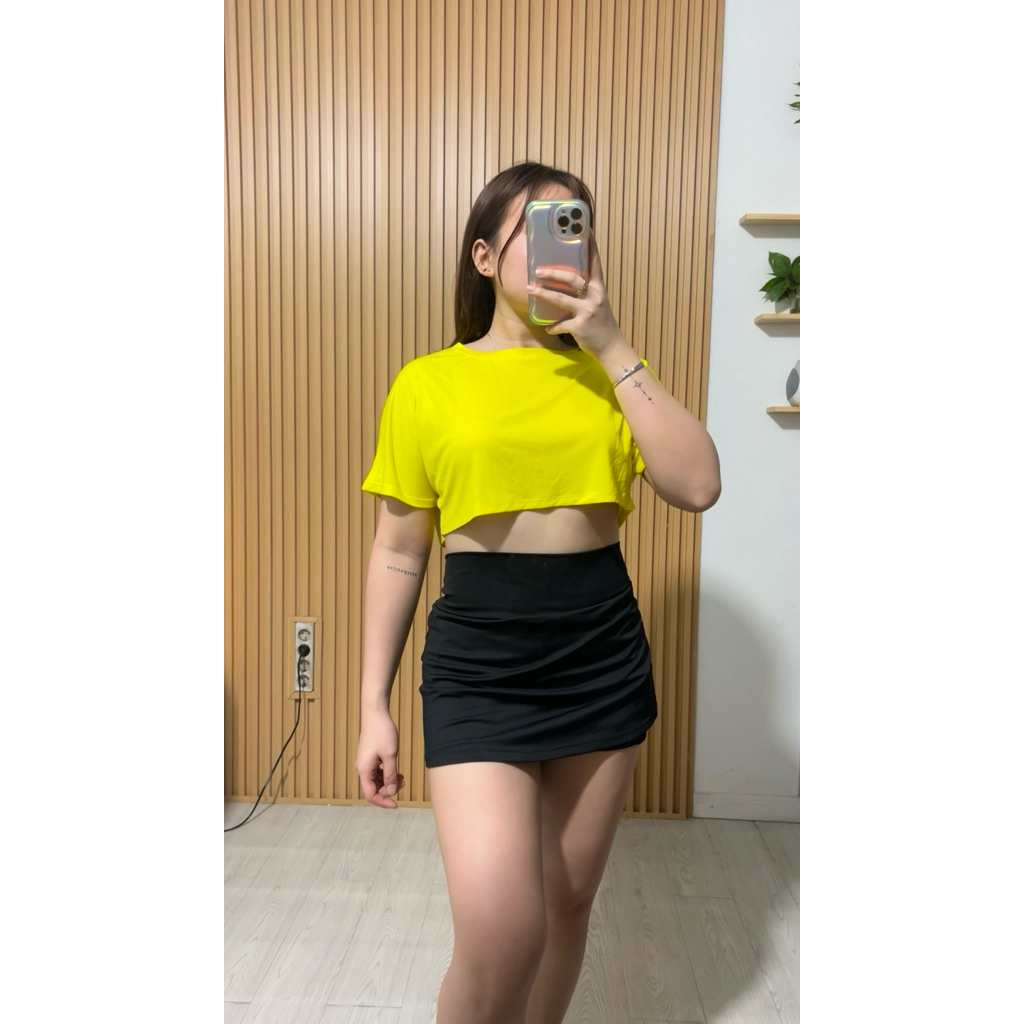 Baju Olahraga Lari Crop Top MDPK | Outer Gym | Outer Olahraga | Pakaian Olahraga