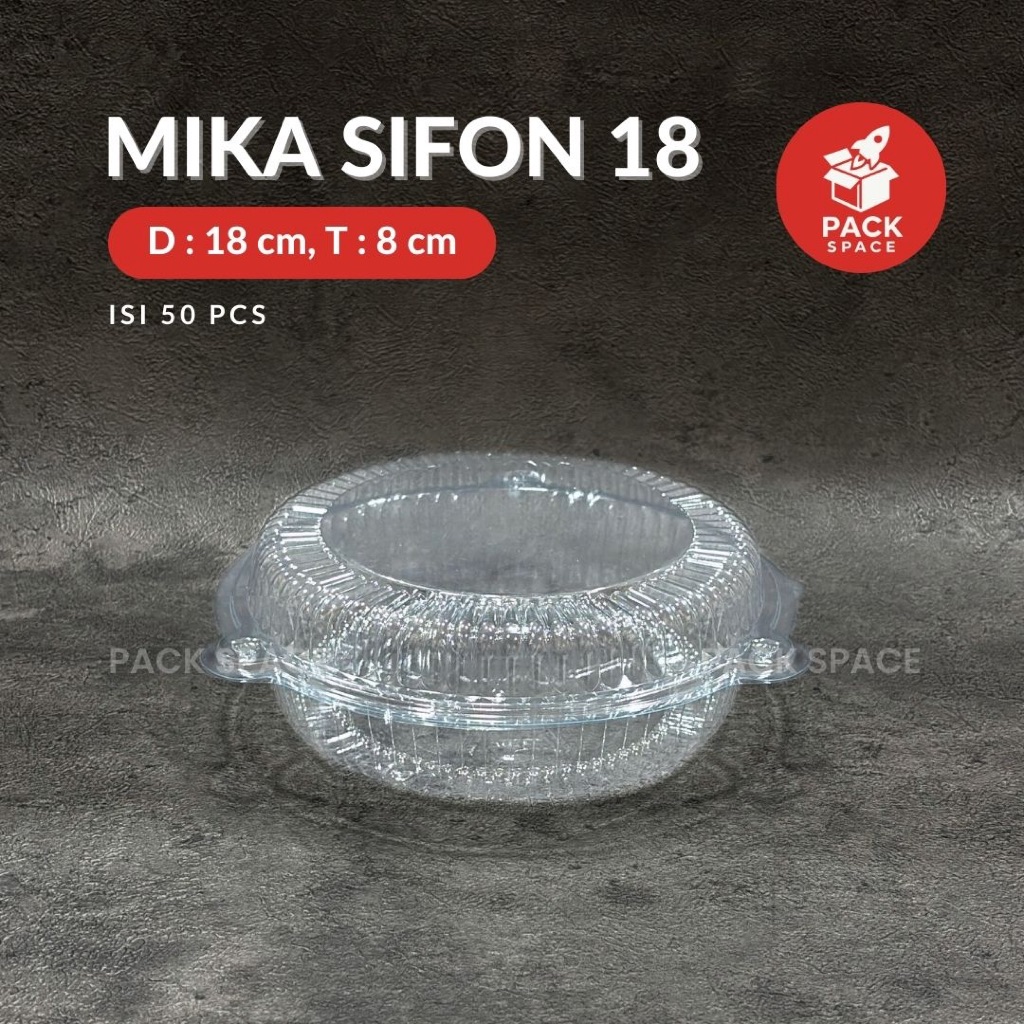 (10 Pcs) Mika SF 18 / Mika Bolu Bulat Sifon 18 cm / Mika Chiffon bundar 18 cm / Mika Kue Bolu Bulat