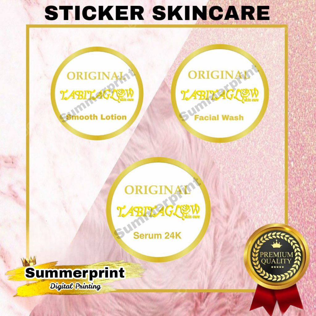 

STIKER PRODUK SKINCARE MOTIF GOLD BISA CUSTOM