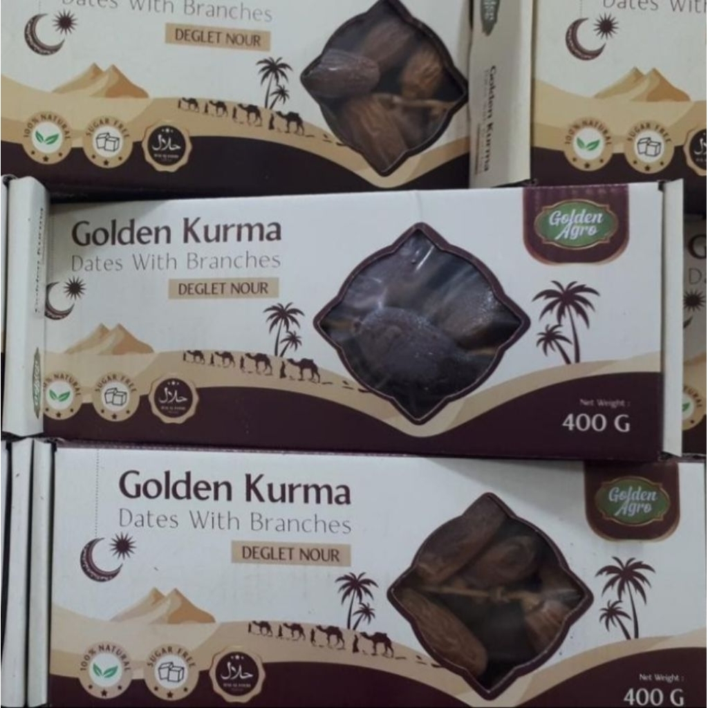 

Golden Kurma- Kurma Tunisia Tangkai dari Deglet nour 400g