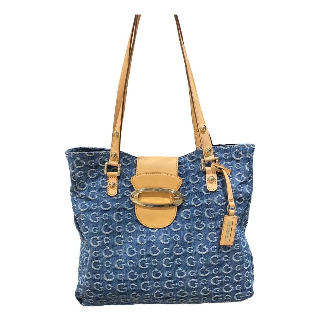 tote bag guess vintage blue in denim