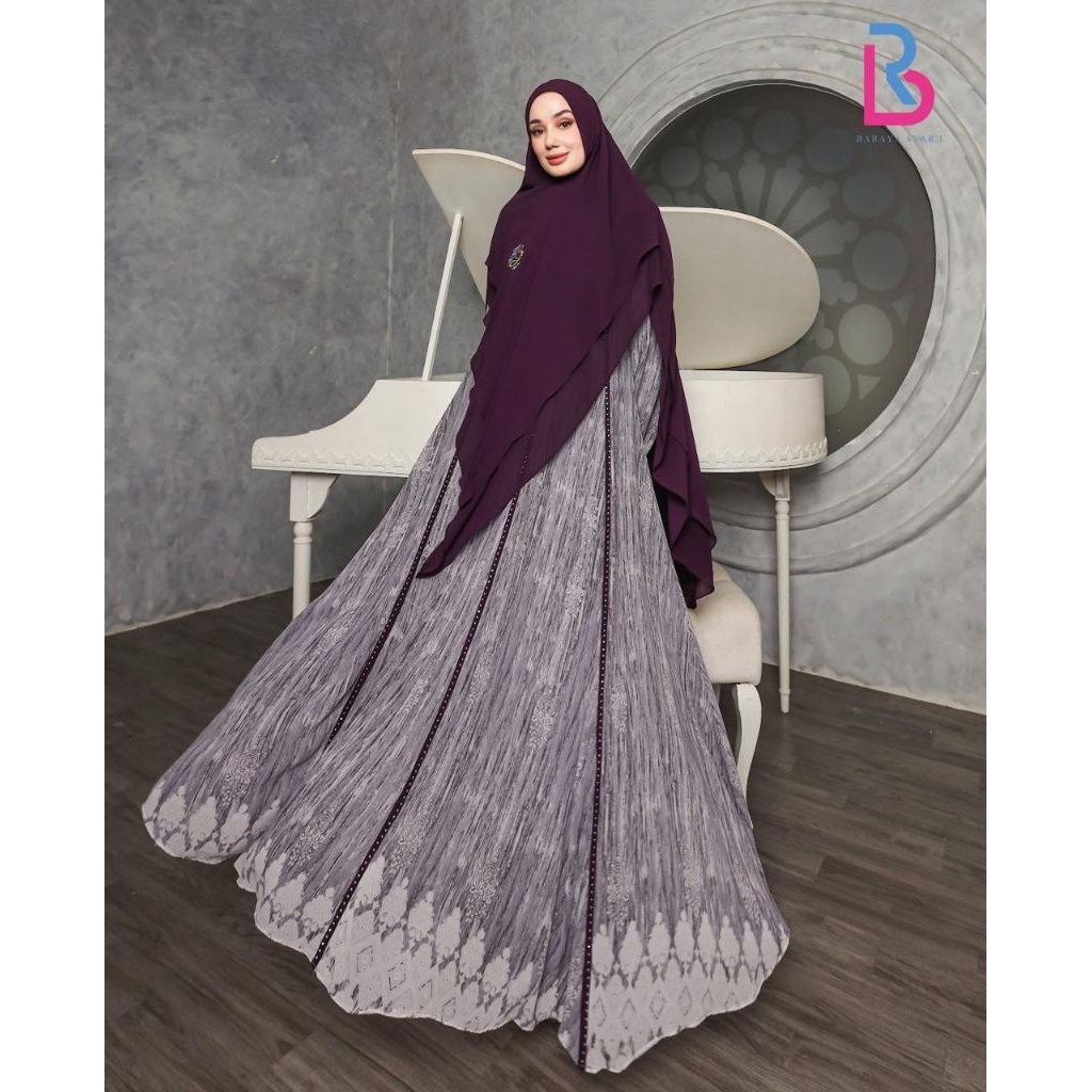 Gamis Printing New by Baraya Syari gamis set khimar premium gamis elegant mewah HQ