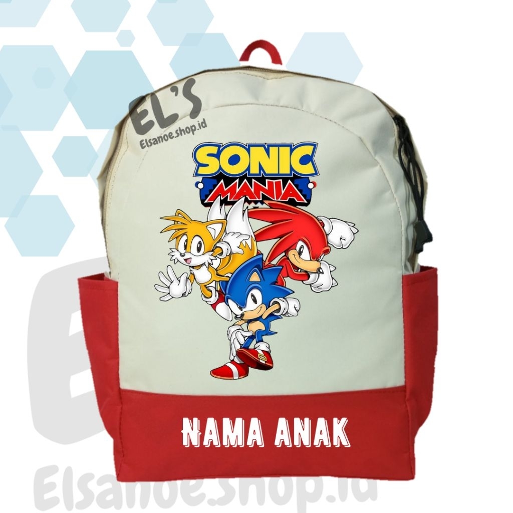Sonic Tas Anak Karakter | Tas Karakter Sonic | Tas Anak Karakter Sonic | Ransel Anak SD Karakter Son