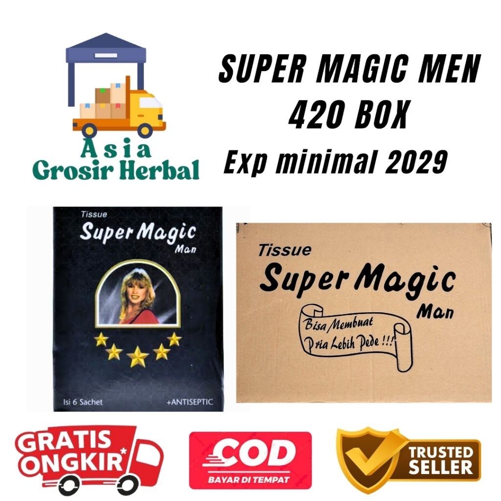 Tissue Super magic Man 1 karton isi 420 box