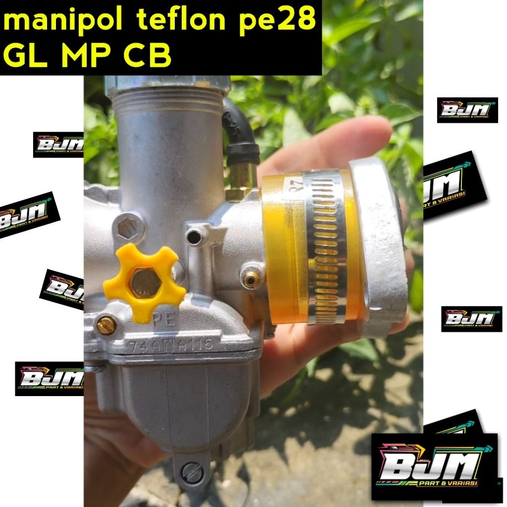 MANIPOL INTAKE TEFLON PE 28 GL CB manifold teflon untuk motor CB GL PE28
