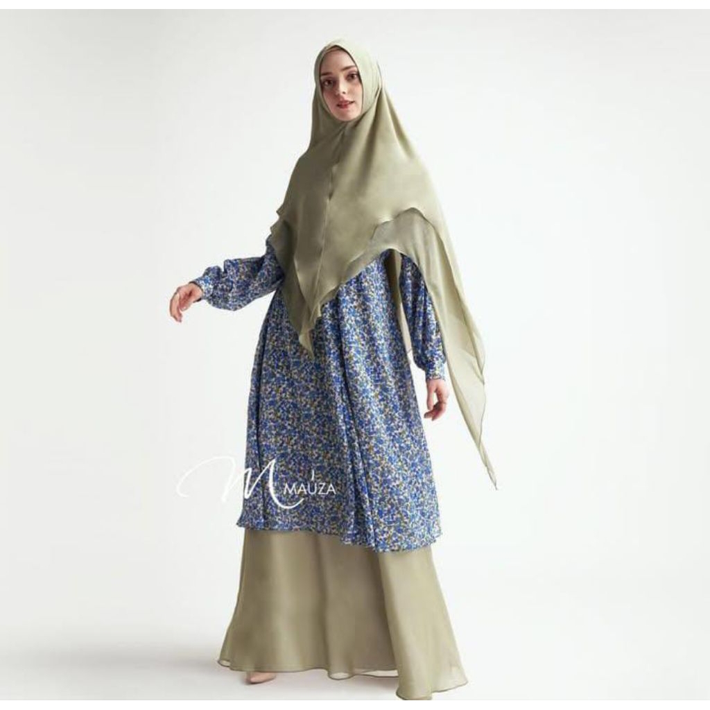 Gamis Mauza Syari | Dress Darla Green by Mauza Syari
