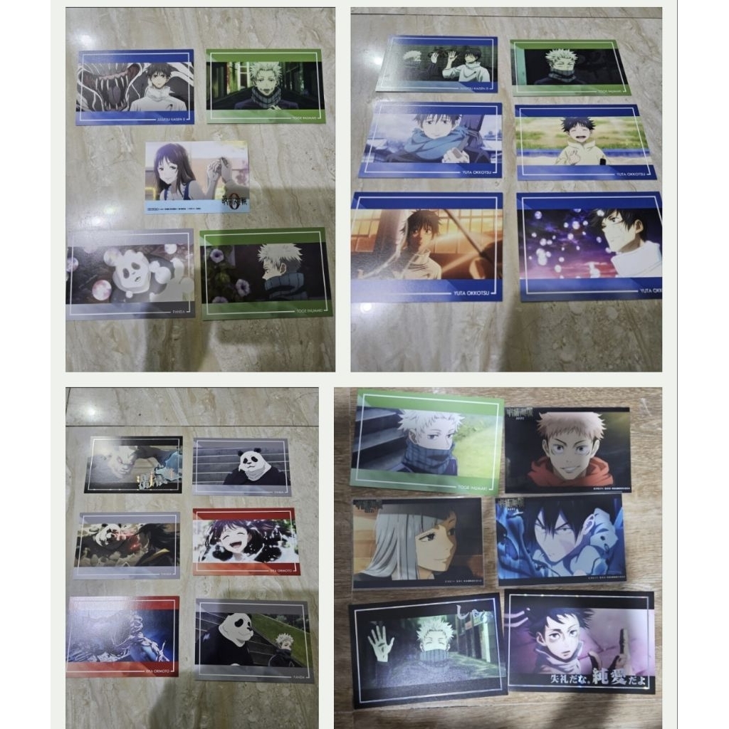 Official Merch Jujutsu Kaisen Post Card Bromide Netprint Yuta Okkotsu Rika Panda Inumaki Toge Itador