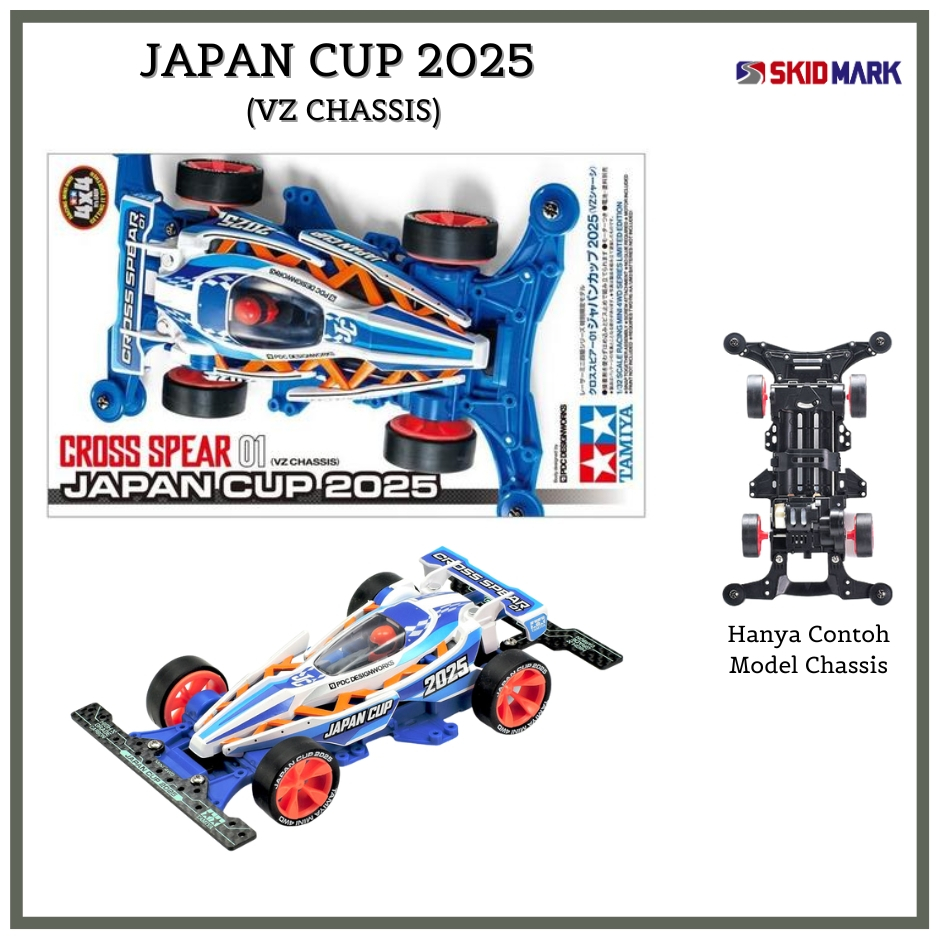 Mobil Rakit Tamiya Mini 4WD - Japan Cup 2025 VZ Chassis (ORIGINAL)